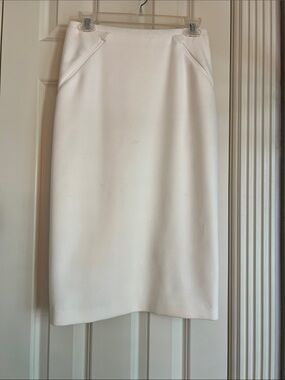 Elie Taheri Classic White Pencil Skirt - Women